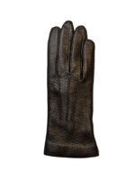 LEATHER GLOVES WITH WOOL LINING | Dark Brown