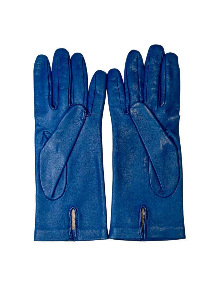 CLASSICAL LEATHER GLOVES | Blue - Image 2
