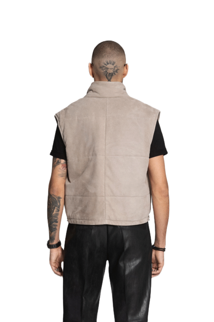 SAND SUEDE LEATHER VEST - Image 2