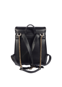 BLACK LEATHER SHOULDER STRAP BACKPACK MINI - Image 4
