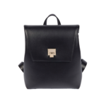BLACK LEATHER SHOULDER STRAP BACKPACK MINI