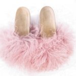 LAMA FUR SLIDE SANDALS