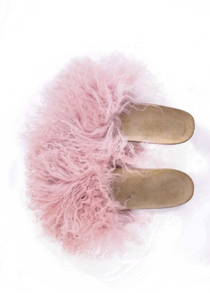 LAMA FUR SLIDE SANDALS - Image 3