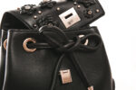 BLACK LEATHER AND CRYSTAL FLOWER BACKPACK - Image 4